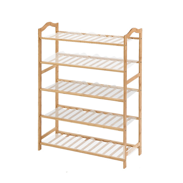 Levede Bamboo Shoe Rack Storage Wooden Shoe Racks