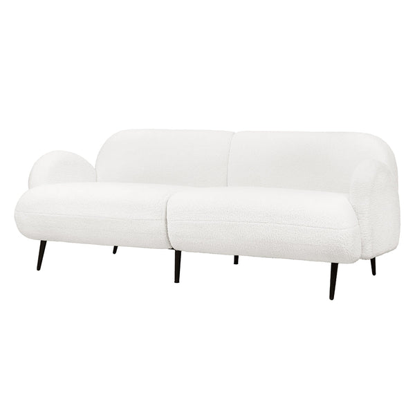 Levede Cloud Sofa 3 Seater Sherpa Fleece White Cozy Living Room Seating Sofas Armchairs & Couches