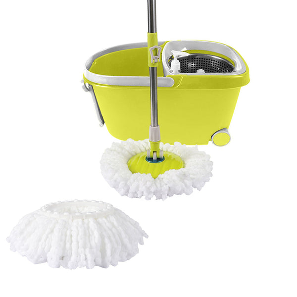 Cleanflo Spin Mop Bucket Set 360 Spinning Green Mops Brooms & Scrubbers
