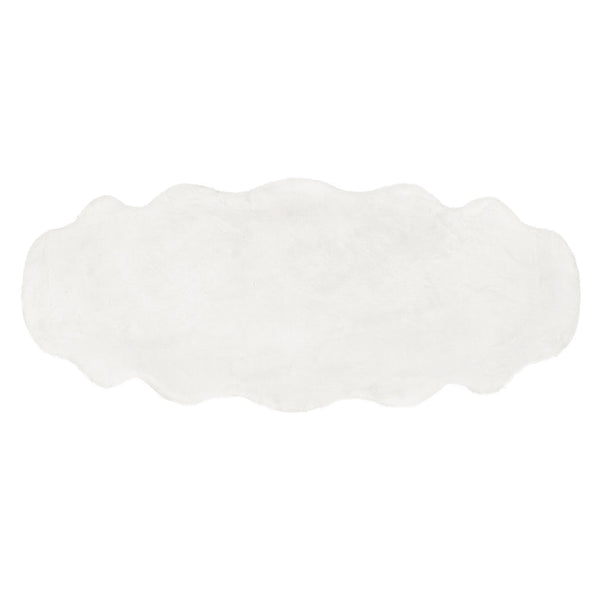 Marlow Cloud Fluffy Area Rug 60X160cm White Soft Faux Rabbit Fur Rugs