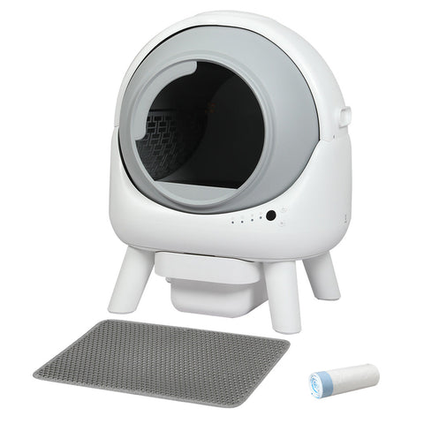 Pawz Smart Self Cleaning Box App Control White Cat Litter