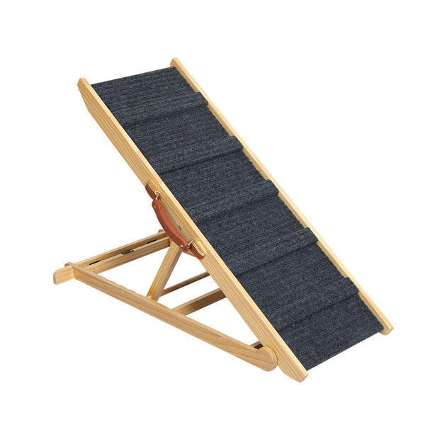 Pawz 5 Wood Adjustable Height Pet Ramp Durable And Versatile For Easy Access Pet Transport