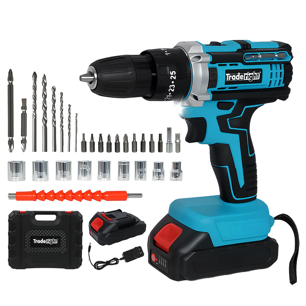 Traderight 21V Cordless Drill Driver Set 22.0Ah Battery Cordless Drills