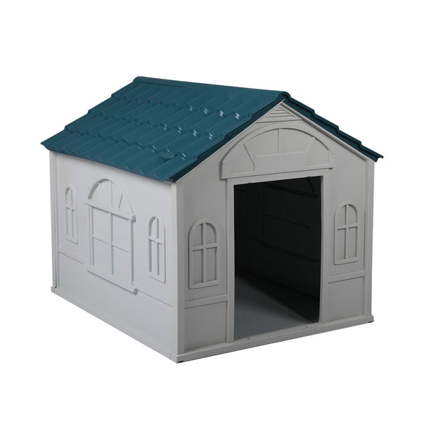 Pawz Dog Kennel Outdoor Indoor Pet Plastic L Blue Dog Kennels