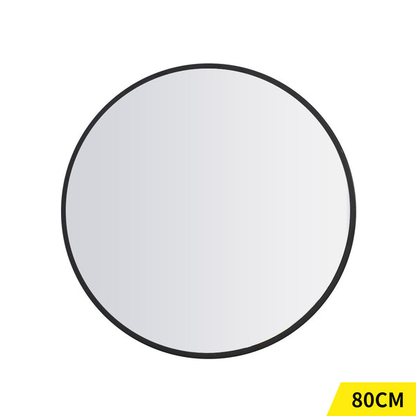 Wall Mirror Round Shaped Bathroom Makeup X Large 80Cm Mirrors