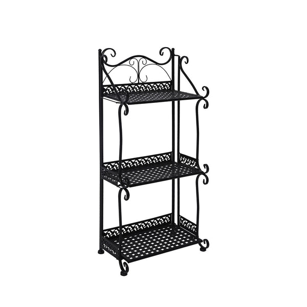 Levede Plant Stand 3 Tiers Outdoor Indoor Black Plant Stands