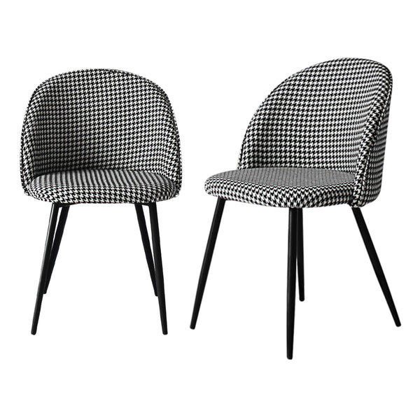 Levede Set Of 2 Black And White For Kitchen Or Cafe Stylish Seating Solution Dining Chairs
