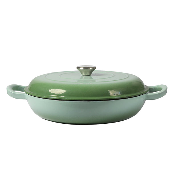 Toque 3.5L Enamel Dutch Oven Pan Vibrant Green Cookware Casserole Pans
