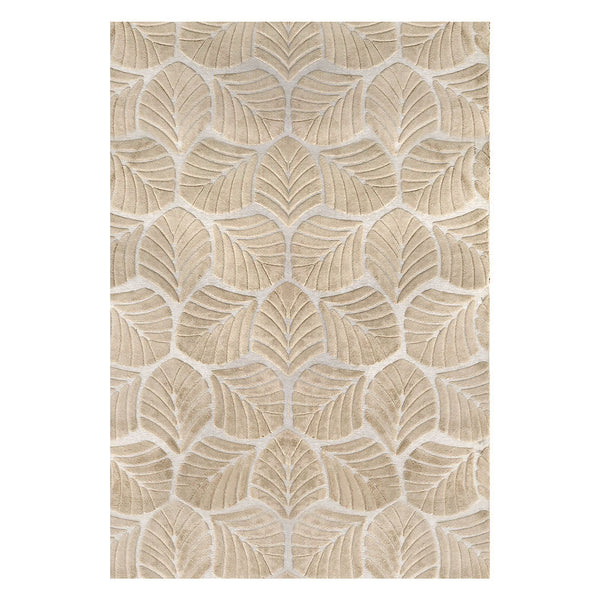 Marlow Floor Rug Soft Embossed Carpet Non Slip Plush Shaggy Leaf Pattern Rugs
