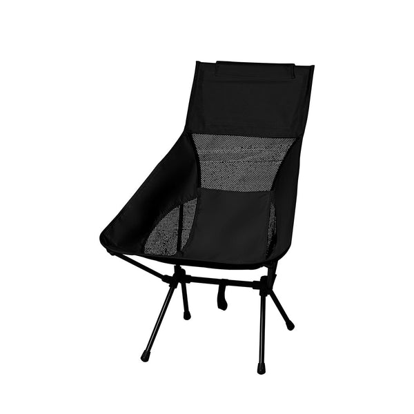 Levede Camping Chair Folding Outdoor Large Black Camping Chairs