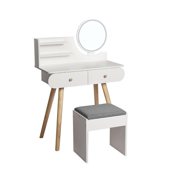 Levede Dressing Table Stool With Led Mirror Modern Vanity Set For Bedroom Or Makeup Area Dressing Tables