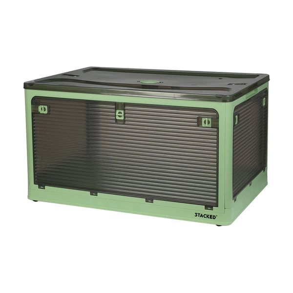 Storage Box Plastic Stackable Container L Green Large Storage Boxes