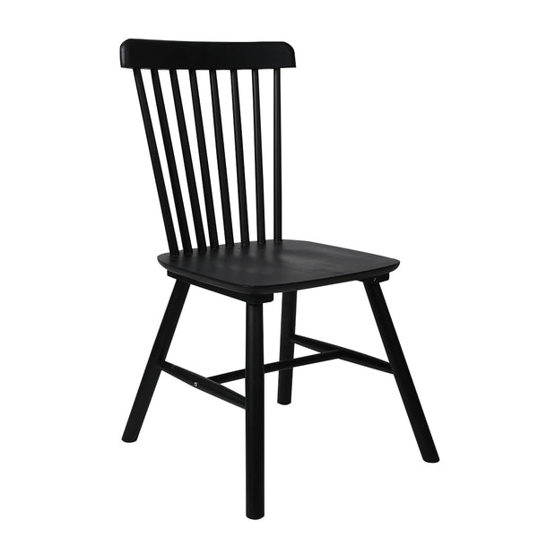 Levede 2X Kitchen Winsor Black Dining Chairs