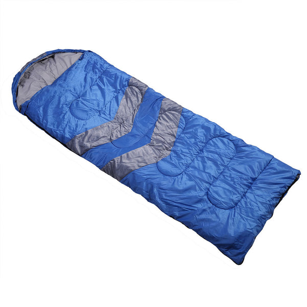 Mountview Single Sleeping Bag Outdoor Camping Thermal Waterproof Comfortable Blue Hiking Sleeping Bags