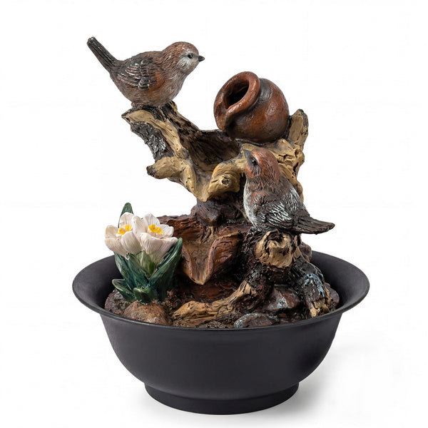 Spector Desktop Fountain Led Tabletop Zen Mini Water For Office & Living Room Fountains