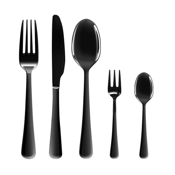 Stainless Steel Cutlery Set Travel Knife Black Cutlery Sets