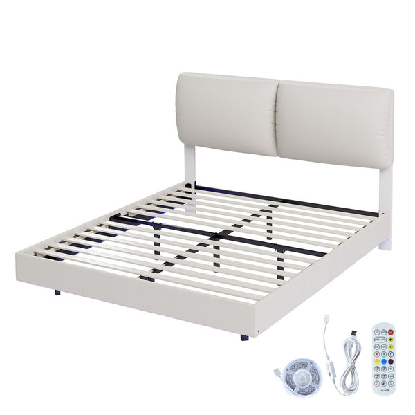 Levede Double Floating Bed Frame Double Bed Frames