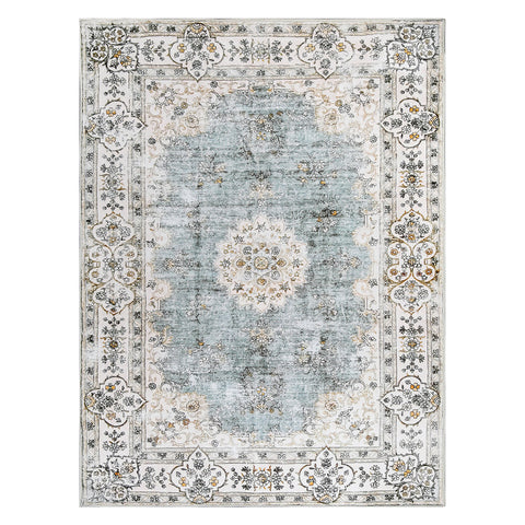 Marlow Floor Rug Short Pile Washable Vintage Carpet Soft Plush Non Slip 160X120 Rugs