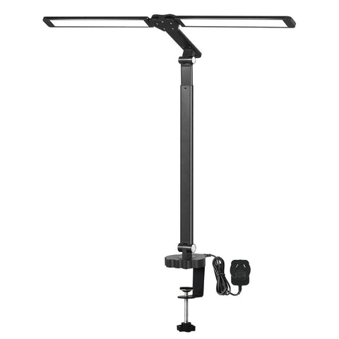 Emitto Double Head Led Desk Lamp Dimmable With Clamp Lamps