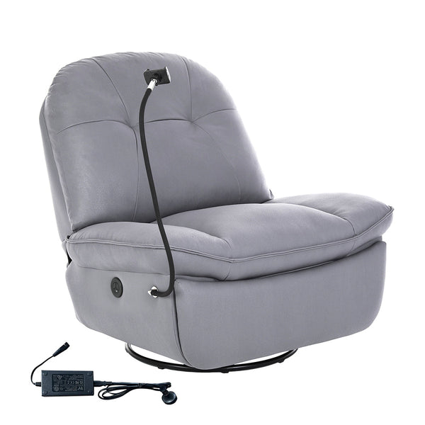 Levede Electric Recliner Chair Swivel Grey Comfortable Modern Seating For Living Room Or Office Office Chairs