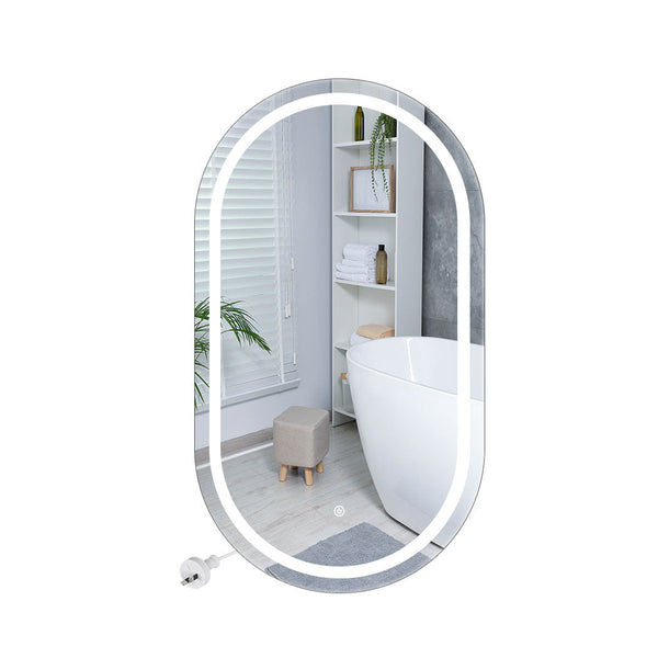 Emitto Led Wall Mirror Oval Anti Fog 60X100cm Mirrors