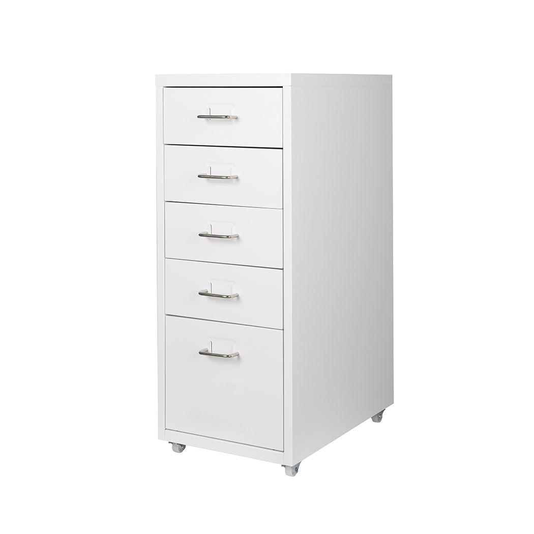 Levede 5 Drawer Office Cabinet Drawers White Filing Cabinets