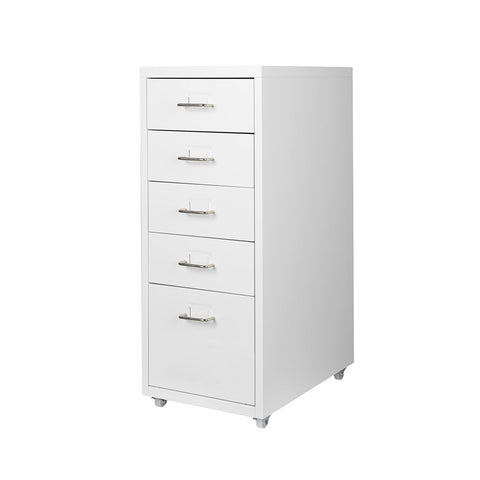 Levede 5 Drawer Office Cabinet Drawers White Filing Cabinets