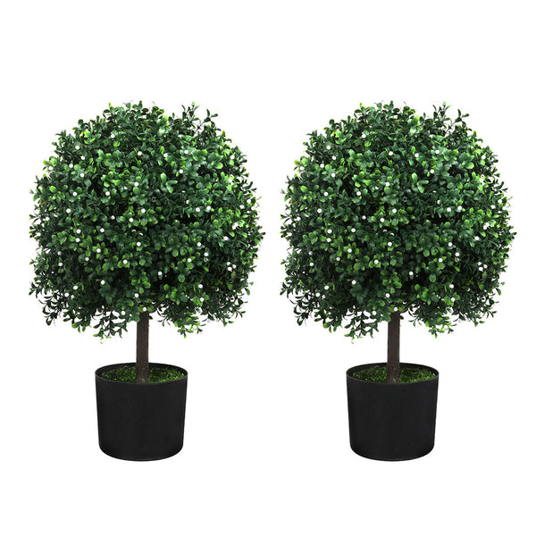 Lambu Artificial Boxwood Topiary Ball Tree Realistic Indoor Outdoor Decoration Artificial Plants