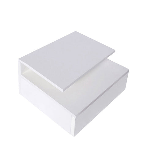 Levede 2X Side White Bedside Tables