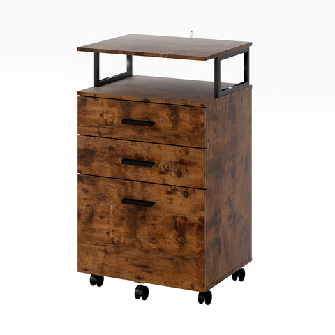 Levede Mobile File Cabinet 3 Drawers Home Office Desk Filing Cabinets