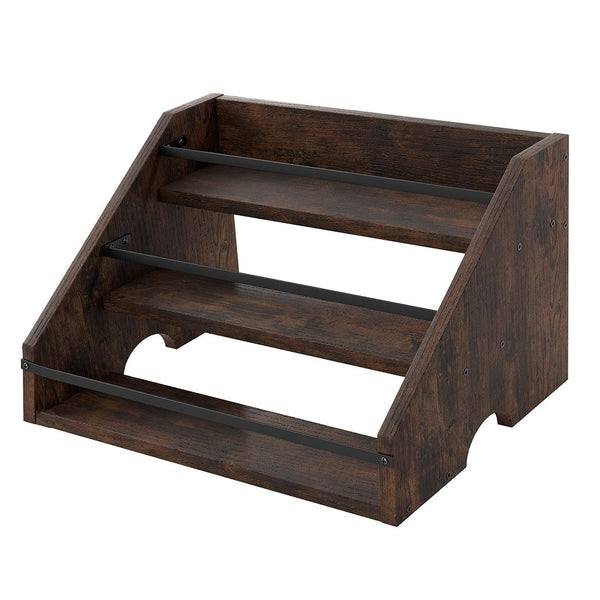 Toque Countertop Wine Rack 3 Tier Wood & Metal Organizer Racks
