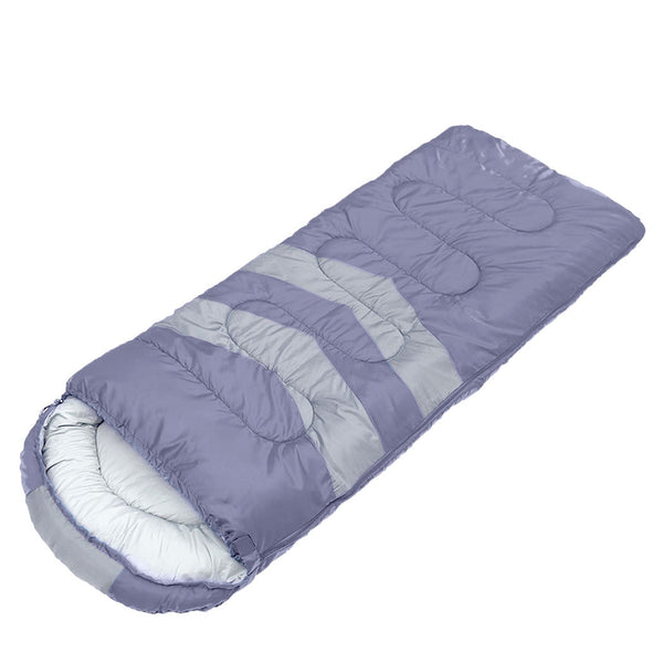 Mountview Single Sleeping Bag Bags Outdoor Grey Sleeping Bags