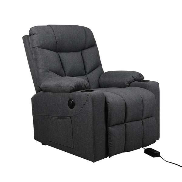 Levede Recliner Chair Electric Lift Grey Office Chairs