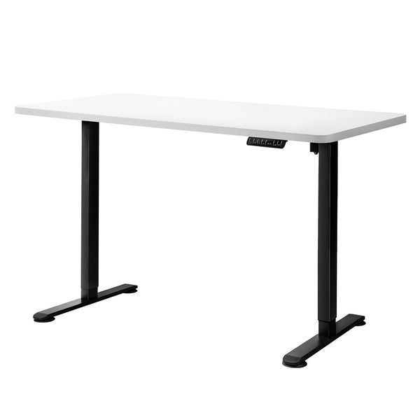Levede Motorised Standing Desk Adjustable 140Cm White 1000X 1Mm Black Frame Standing Desks