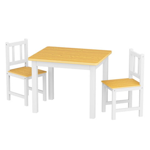 Bopeep Kids Table And Chairs Set Wooden 3Pcs Study Play Outdoor Play Sets
