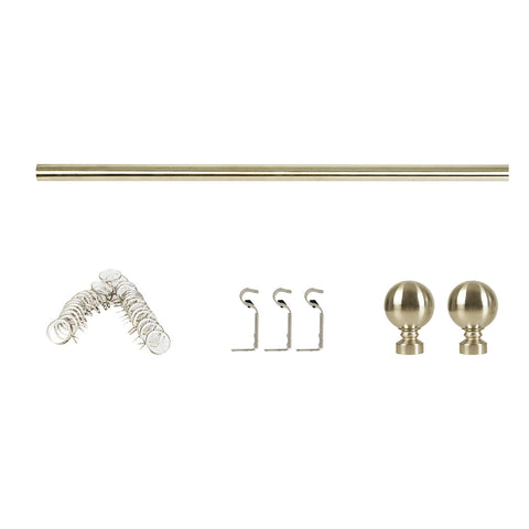 Marlow Curtain Rod Steel Quiet Rail Pole Set Curtain Poles & Accessories