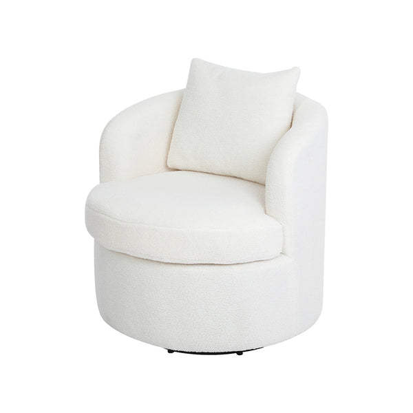 Levede Fleece Swivel Chair Chairs