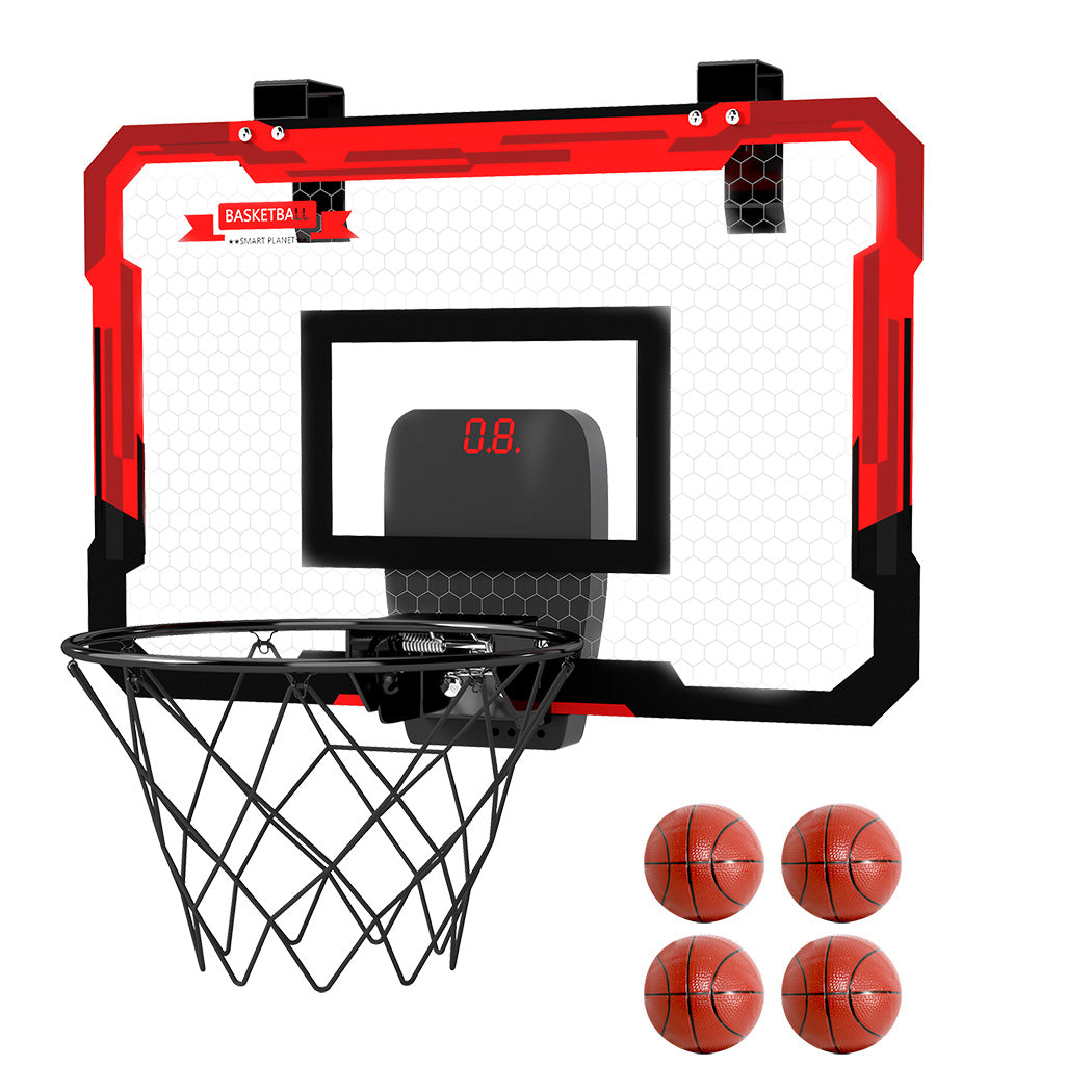 Bopeep Mini Indoor Basketball Hoop Over Door Set With Electronic Scorer And 4 Balls Outdoor Toy Balls