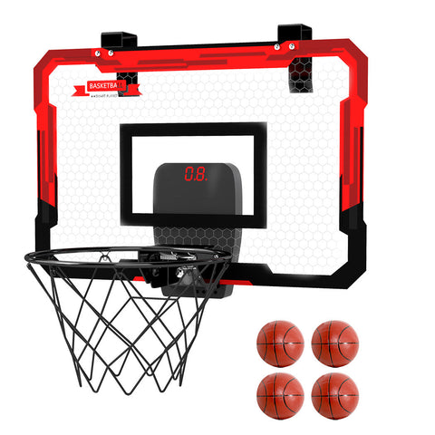 Bopeep Mini Indoor Basketball Hoop Over Door Set With Electronic Scorer And 4 Balls Outdoor Toy Balls