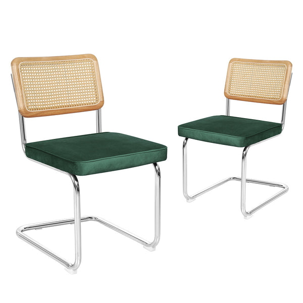 Levede 2Xrattan Chair Green Dining Chairs