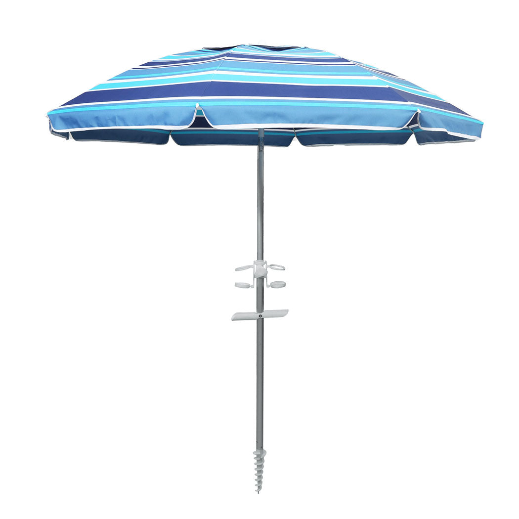 Mountview 2M Outdoor Sand Blue Beach Umbrellas