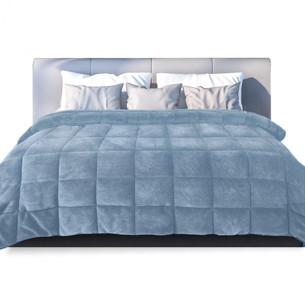 Dreamz Cozy Blue King Doona Comforter Blanket Soft Warm Bedding For Relaxation King Doonas