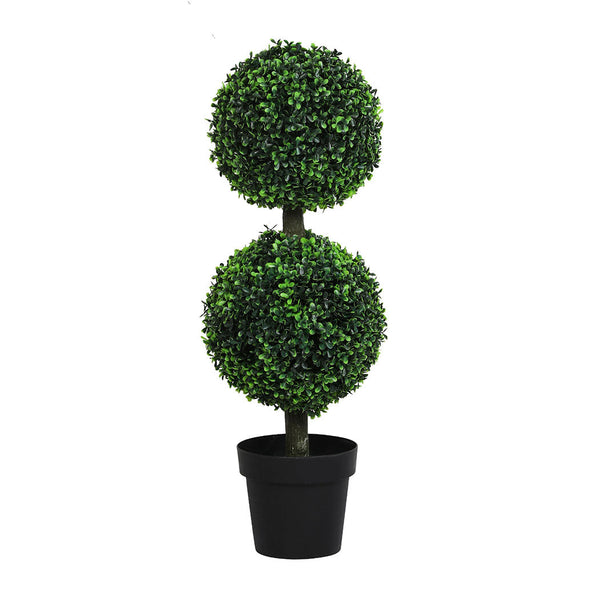 Lambu Artificial Double Ball Boxwood Trees Realistic Indoor Outdoor Decoration Artificial Plants