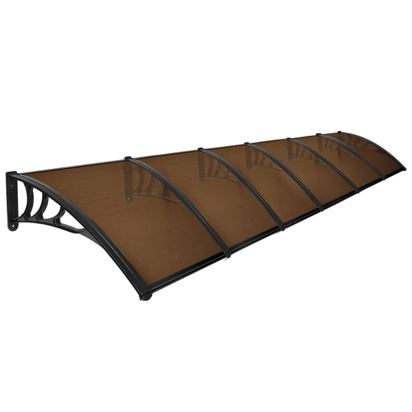 Mountview Door Awning Outdoor 1M X 6M Brown 1X6m Awning & Canopy Parts