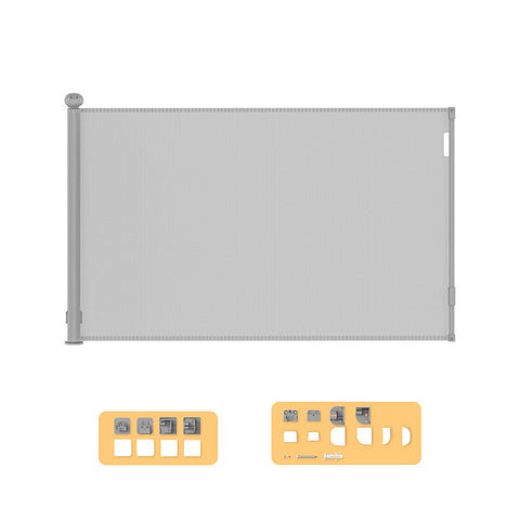 Bopeep Retractable Baby 300Cm Grey 300 Cm Safety Gates