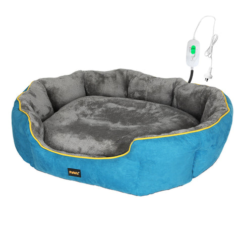 Pawz Electric Pet Heater Bed Heated Xl Blue Large Pet Beds