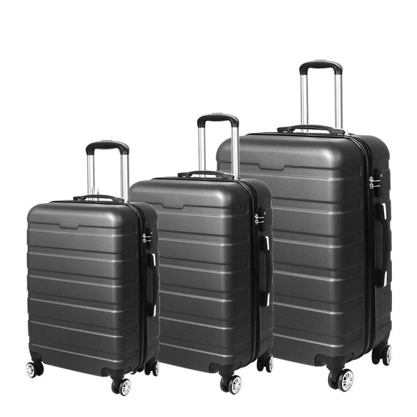 Slimbridge 3Pc Luggage Sets Suitcase Black Suitcases