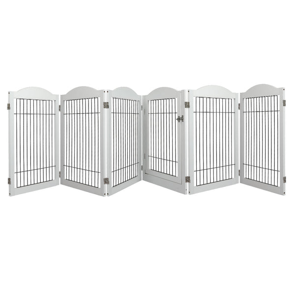 Pawz 6 Panels Pet Dog Playpen Puppy White Fences & Pens