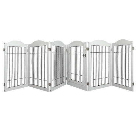 Pawz 6 Panels Pet Dog Playpen Puppy White Fences & Pens
