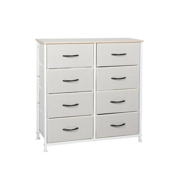 Levede Storage Cabinet Tower Chest Beige Cabinets & Cupboards